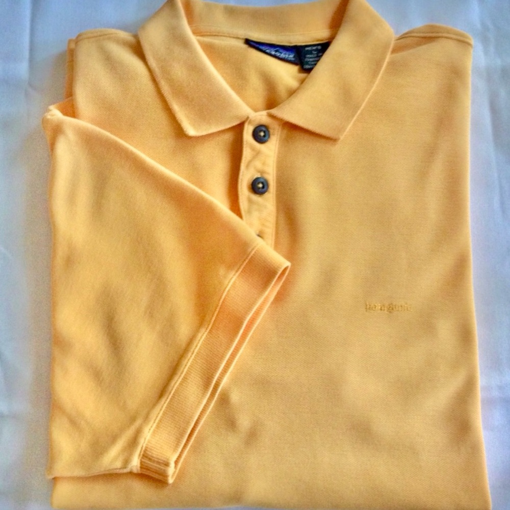 Patagonia Mens Polo Shirt Organic Cotton LARGE EXCELLENT
